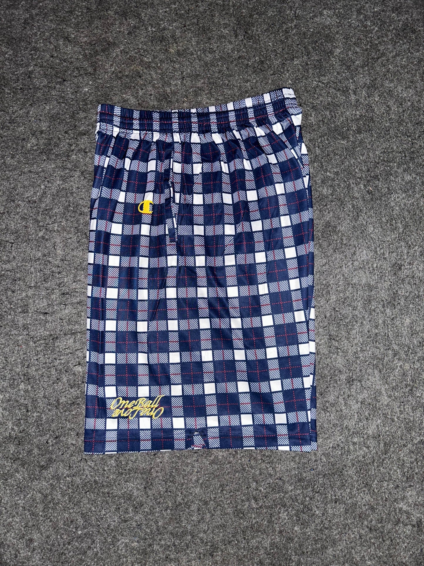 Champion Blue & White Box Print Short - XL