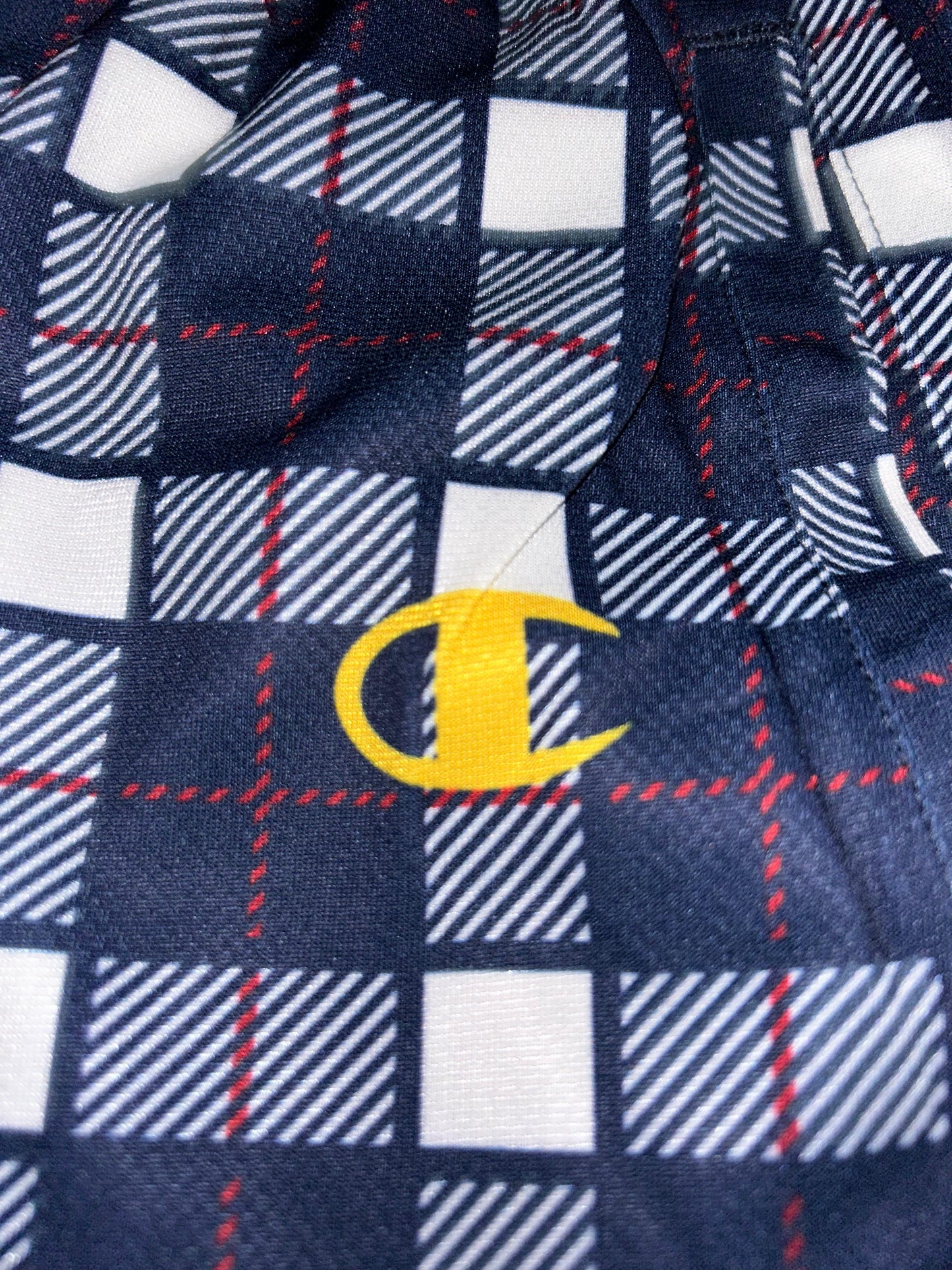 Champion Blue & White Box Print Short - XL