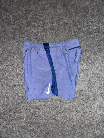 nike Blue Textured Short - Medium