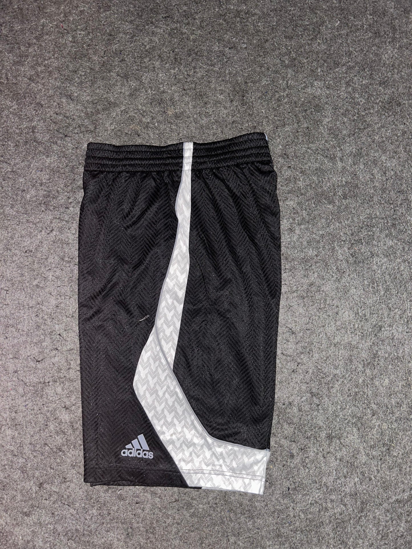 Adidas Black & White Zig Zag Textured Short - Medium