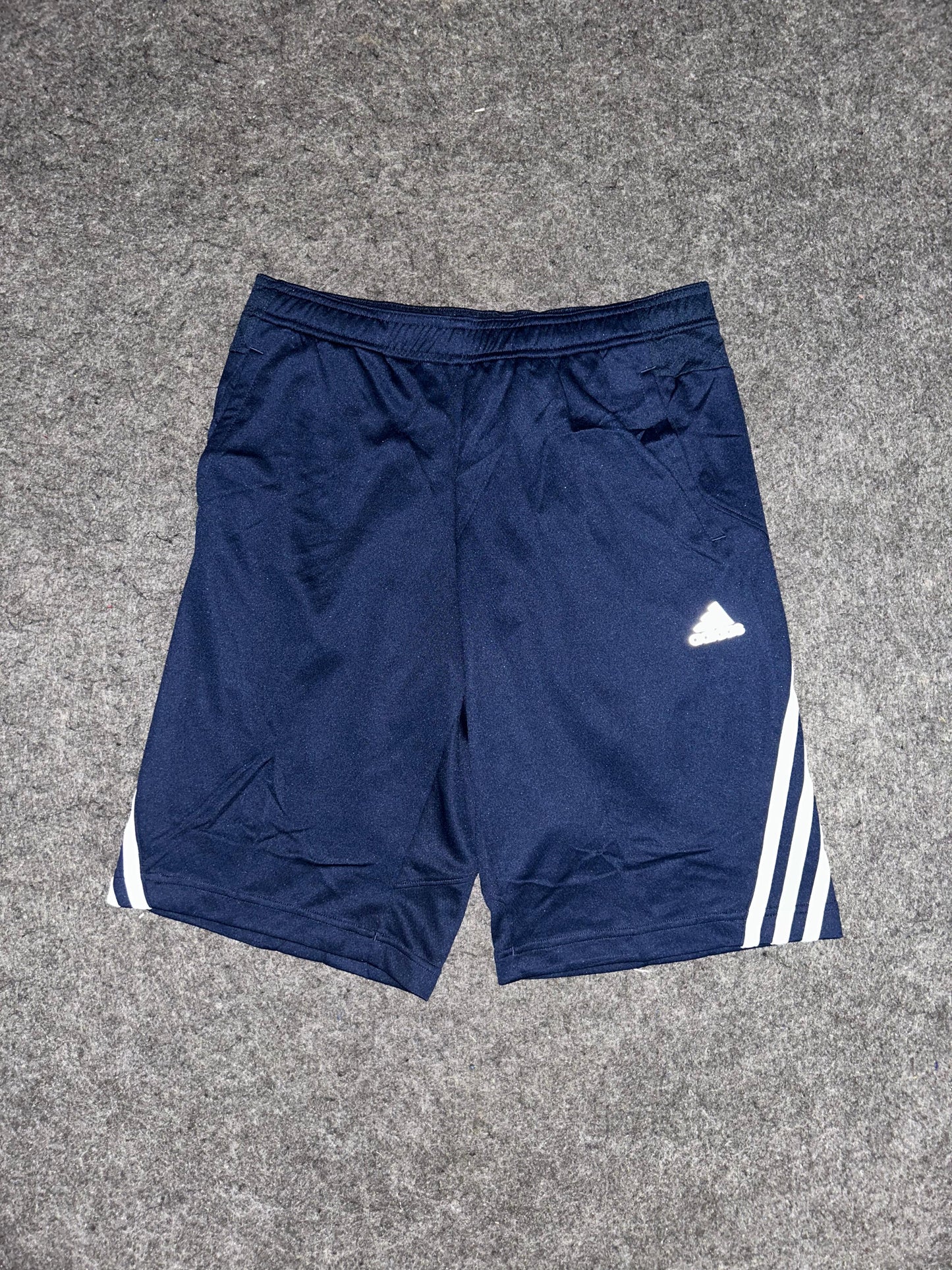 Adidas Blue 3 Stripes Short - Medium