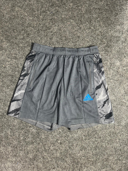 Adidas Gray / Blue Logo Short - Large