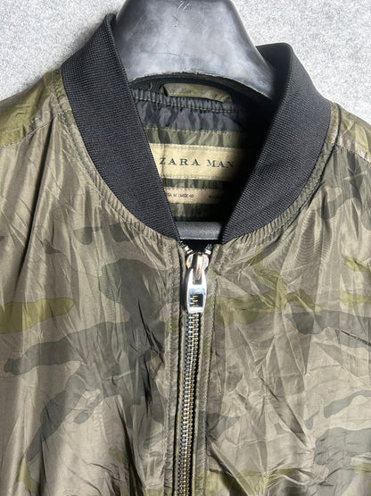 Zara Man Army Printed Jacket - Medium