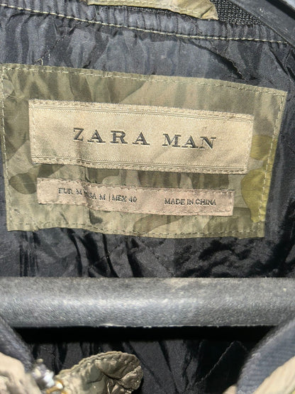 Zara Man Army Printed Jacket - Medium