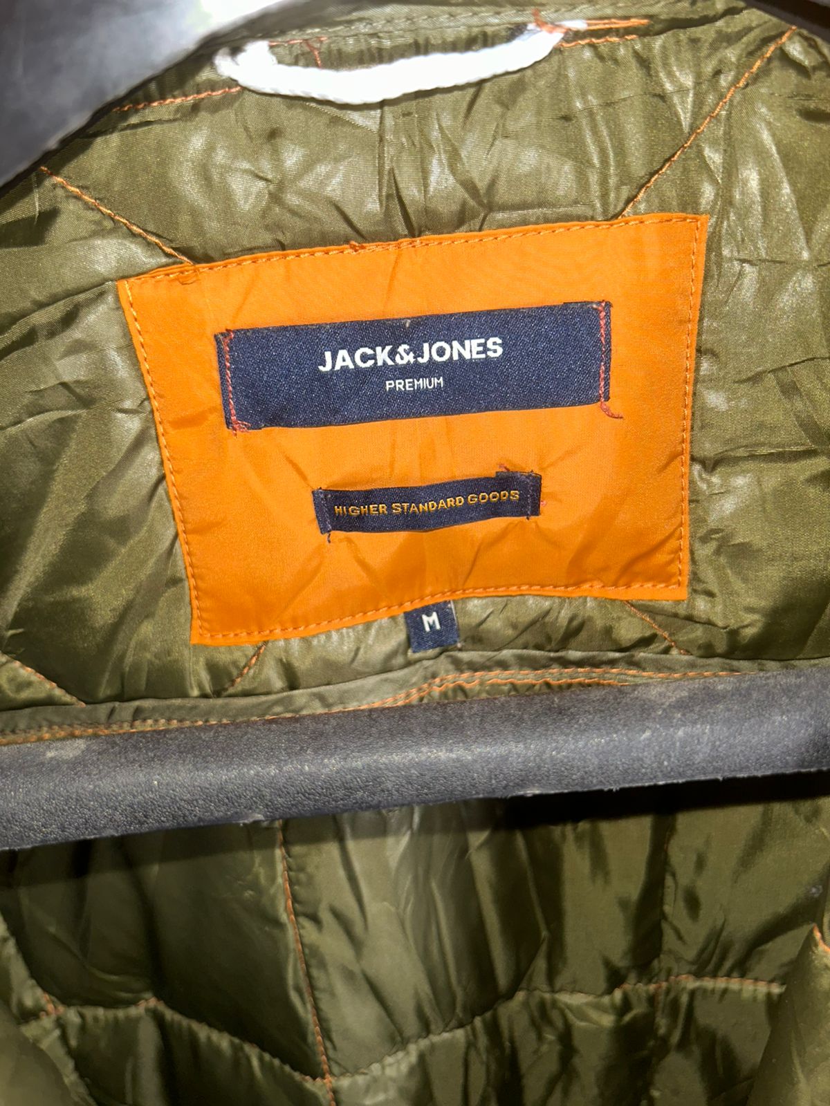 Jack & Jones Light Orange Puffer Jacket - Medium
