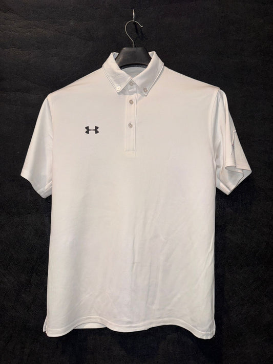 Under Armour White Polo  - Medium