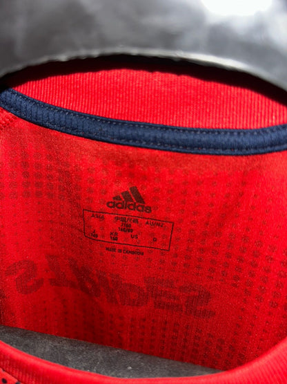 Adidas Logo Red Round Neck - Small