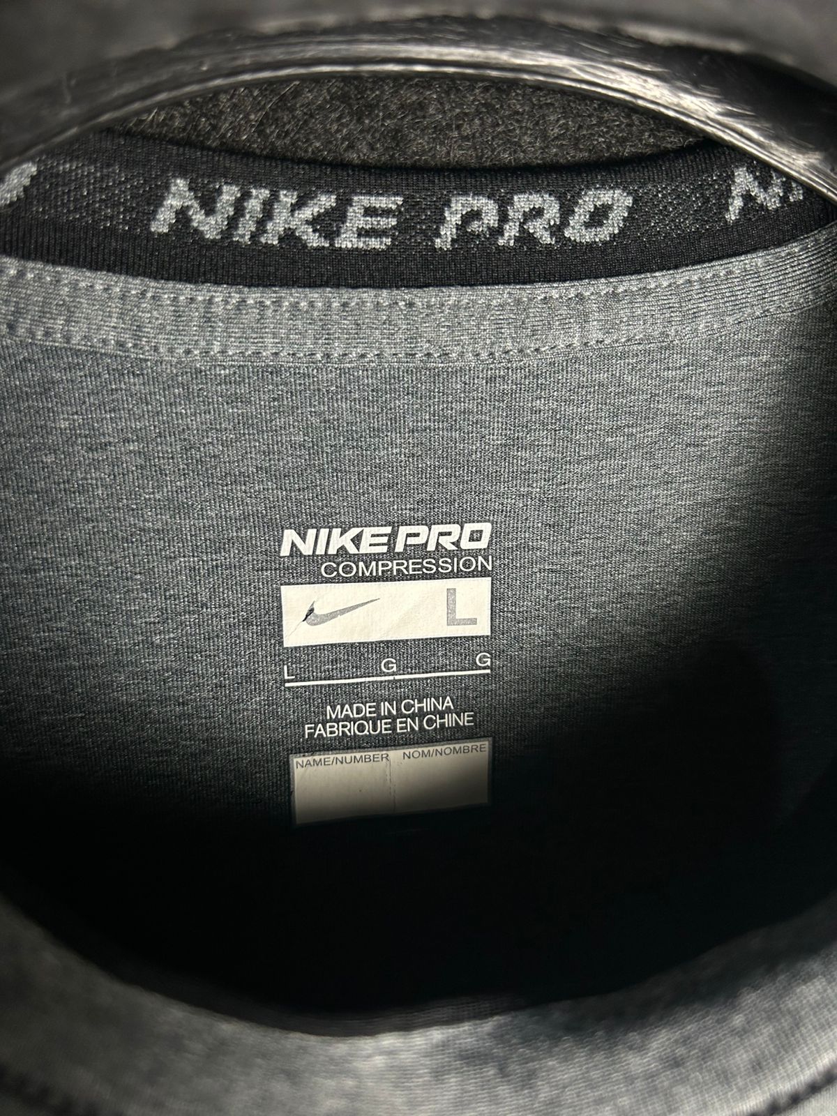 Nike Pro Grey Tee - Large