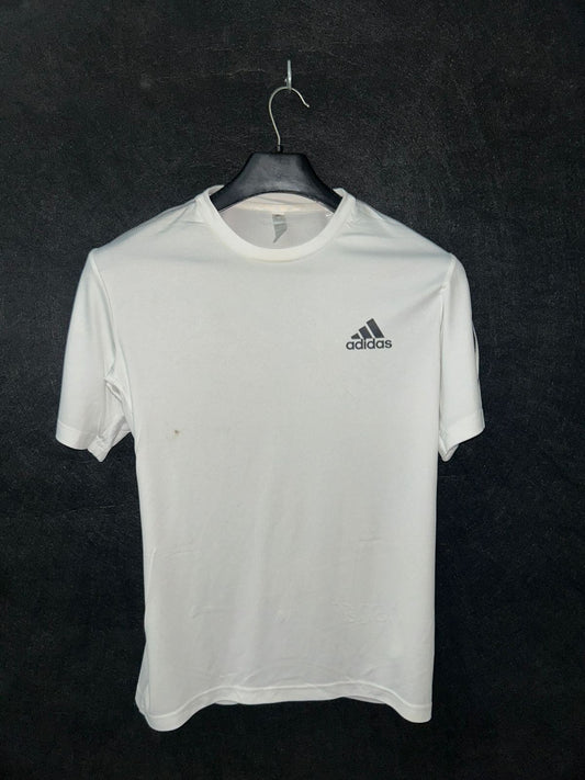 Adidas White Round Neck - Medium