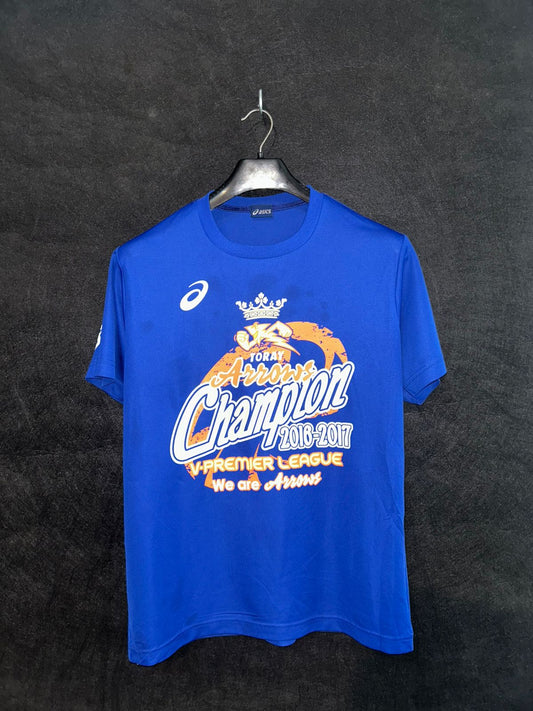Asics League Blue Round Neck - Large