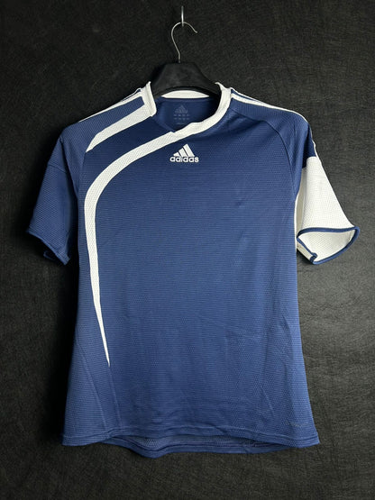 Adidas White Blue Tee - Large