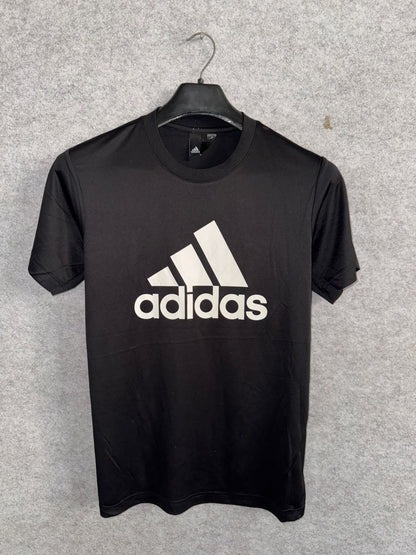 Adidas White Big Logo Shirt - Medium